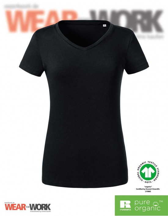 Organic V-Neck T-Shirt Damen