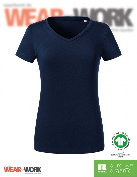 Organic V-Neck T-Shirt Damen