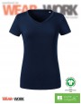 Organic V-Neck T-Shirt Damen
