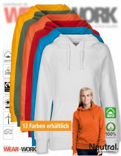 Organic Damen Kapuzenpullover