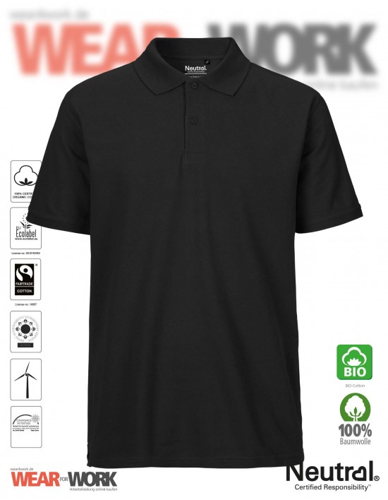 Organic Polo schwarz