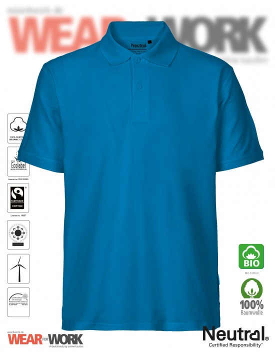 Organic Polo hellblau