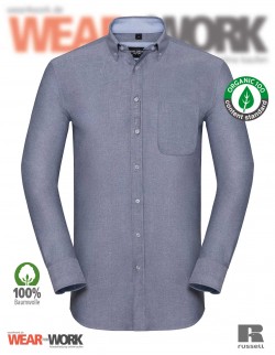Russell Organic Oxford Hemd marine Russell Organic Oxford Hemd marine