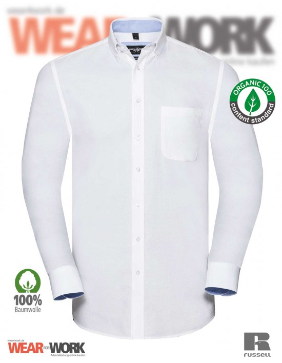 Russell Organic Oxford Hemd weiss