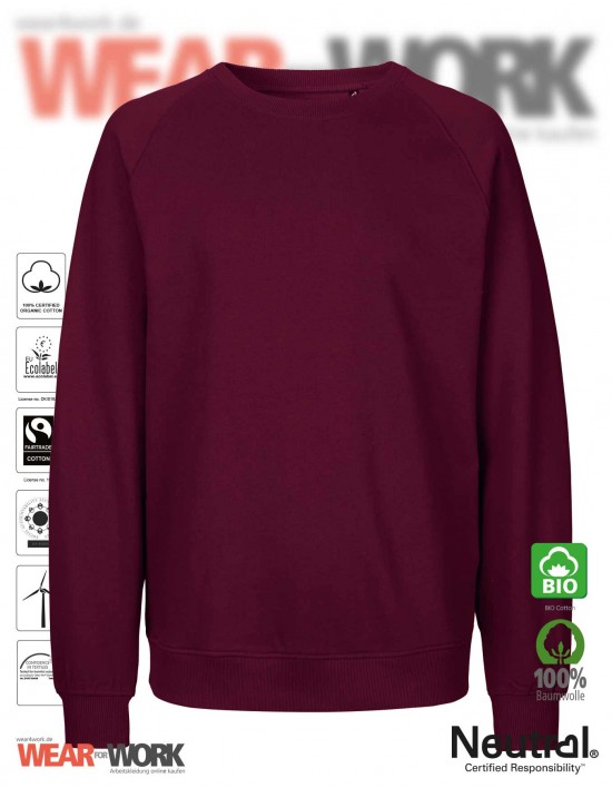 Organic Sweatshirt bordeaux