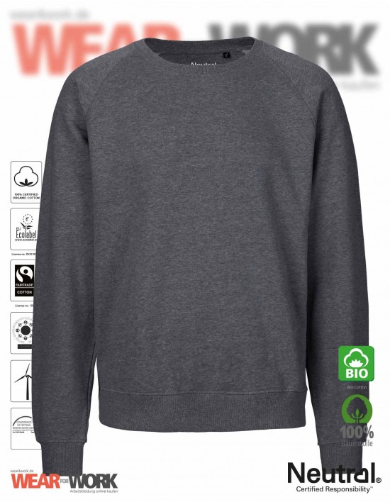 Organic Sweatshirt dunkelgrau