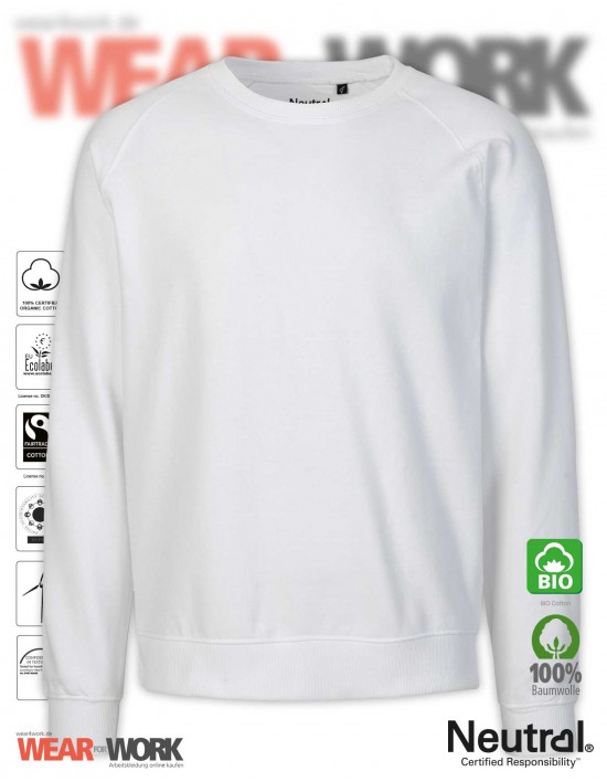 Organic Sweatshirt weiss