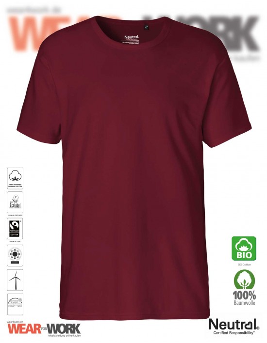 Organic Work T-Shirt bordeaux