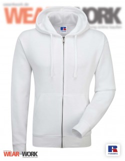 Sweat-Jacke weiss mit Kapuze Sweat-Jacke weiss mit Kapuze