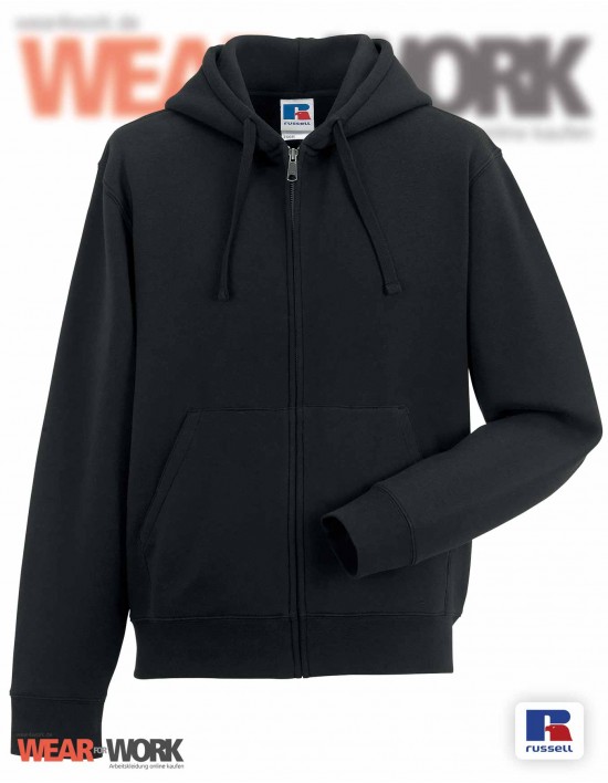 Sweat-Jacke schwarz mit Kapuze