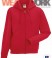 Sweat-Jacke rot mit Kapuze