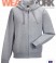 Sweat-Jacke meliert mit Kapuze
