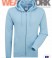 Sweatjacke hellblau mit Kapuze