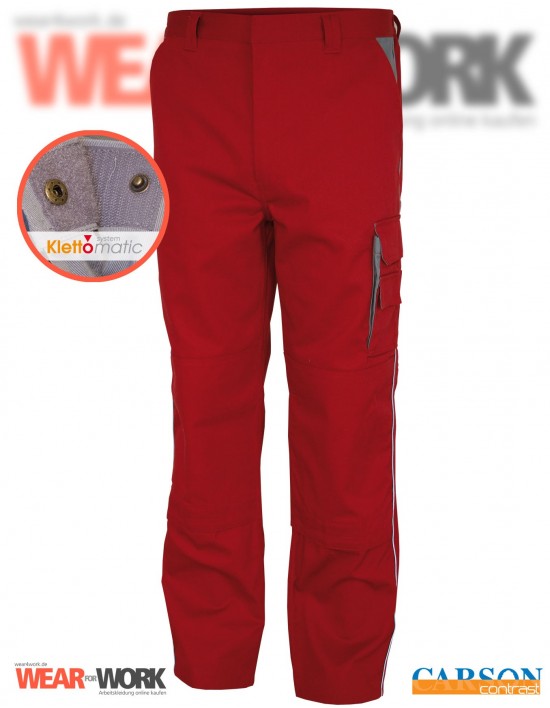 Arbeitshose rot/grau CC709H