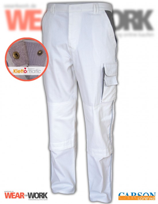 Arbeitshose weiß/grau CC709H