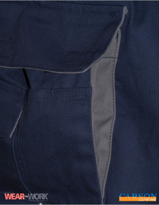 Latzhose deep navy/grau CC726 bei wear4work.de