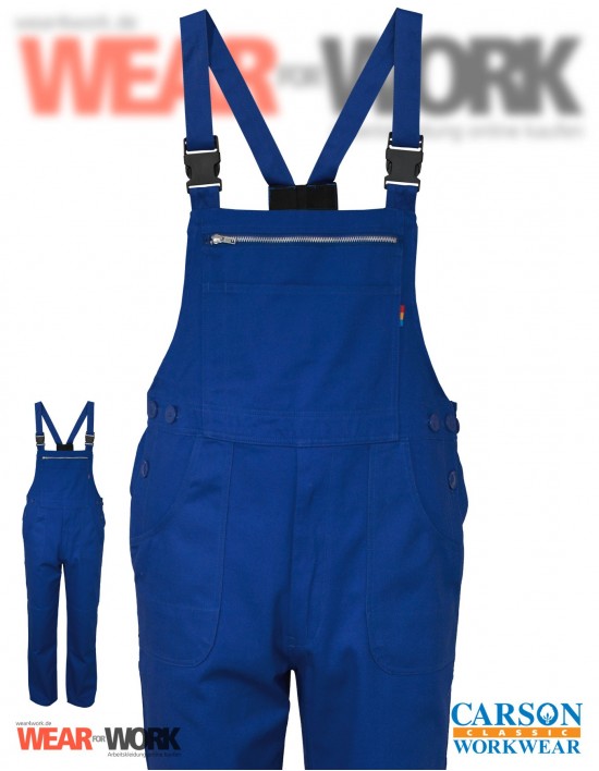 Latzhose blau KTH726 royal bei wear4work.de
