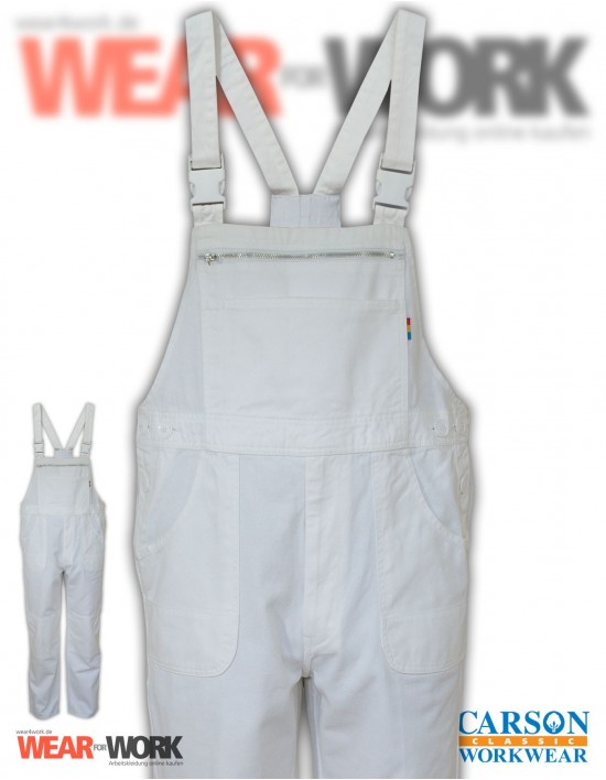 Carson Workwear Latzhosen KTH726.W Latzhose weiss KTH726 bei wear4work.de