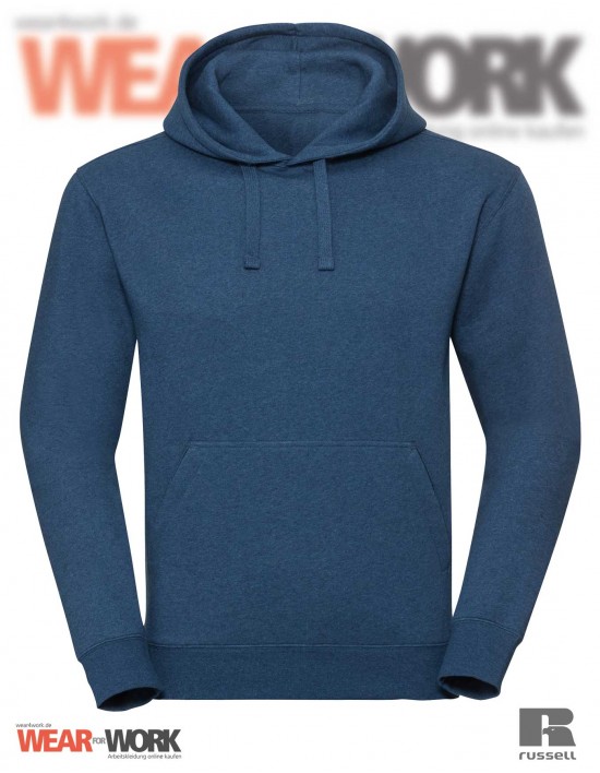Melange Hoodie R-261M blau