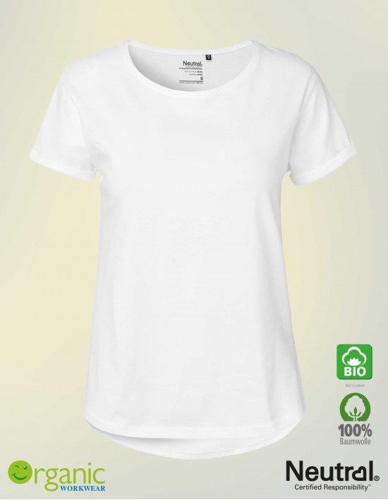 Bio Roll-up T-Shirt für Damen